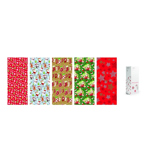 [3150034] Expositor 50 rollos 0.7 x 2 m Navidad
