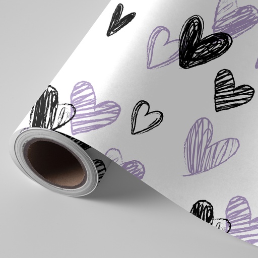 [3150101] Bobina de 31 cm 2 kg Corazones Lila