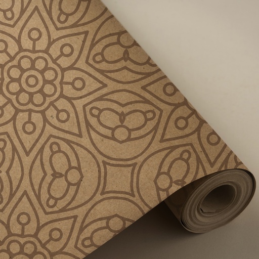 [3150191] Bobina 31 cm 2 kg 100% kraft reciclado mandala granate