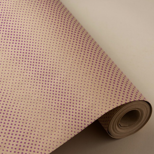 [3150295] # Bobina de 62 cm 4 kg 100% kraft reciclado puntos lilas