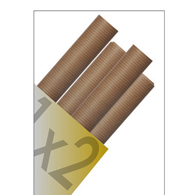 [3156002] Caja 60 rollos 1 x 2 m kraft natural verjurado