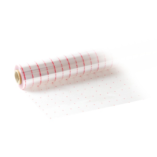 [3158021] Bobina 0.8 x 50 m 35 µm PP transparente punto rojo