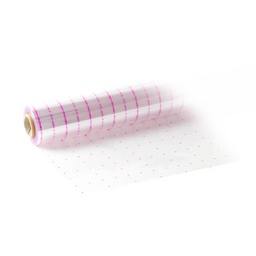 [3158024] Bobina 0.8 x 50 m 35 µm PP transparente punto rosa