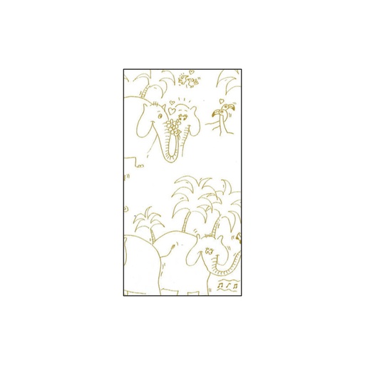 [3158034] Bobina 0.8 x 50 m 35 µm PP transparente infantil jungla oro