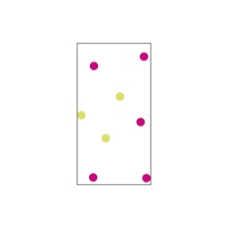 [3158039] Bobina 0.8 x 50 m 35 µm PP transparente puntos colores