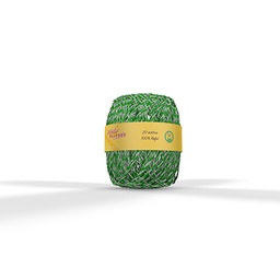 [3210046] Pack 3 huevos cordón rafia 1.5 mm x 20 m verde / blanco