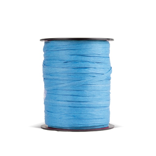 [3220003] Rollo rafia papel 3.5 cm x 100m azul claro