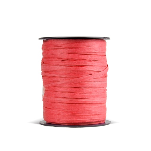 [3220007] Rollo rafia papel 3.5 cm x 100m roja