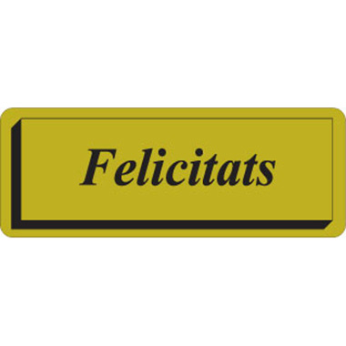 [3280012] Rollo 300 etiquetas tinta 40 x 15 oro felicitats