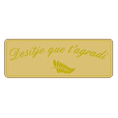 [3280032] Rollo 300 etiquetas stamping 50 x 18 oro desitjo que t'agradi
