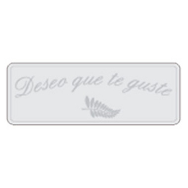 [3280034] Rollo 300 etiquetas stamping 50 x 18 plata deseo que te guste