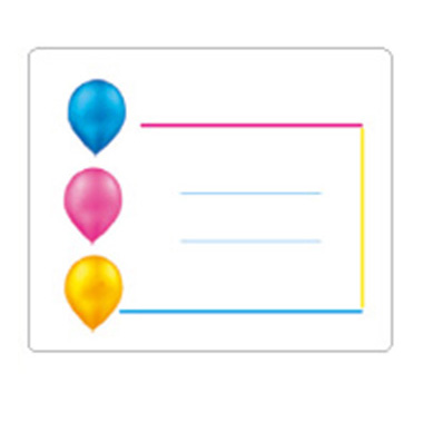 [3280047] Rollo 300 etiquetas tinta 60 x 50 anónima globos