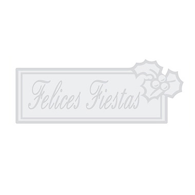 [3280064] Rollo 300 etiquetas stamping 63 x 24 plata felices fiestas