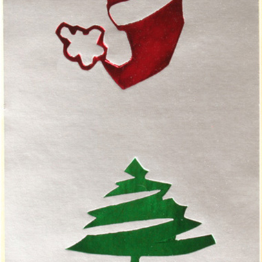 [3280082] Rollo 300 etiquetas stamping 50 x 89 bones festes árbol gorro