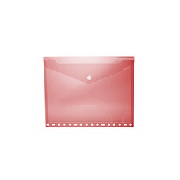 [4170203] Sobre portadocumentos A4 multitaladro velcro rojo