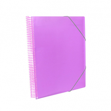 [4240066] Carpeta espiral 60 fundas A4 con bolsillo lila