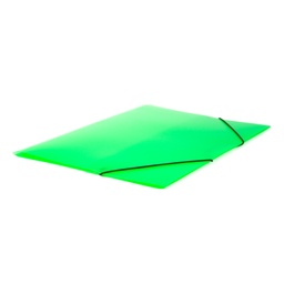 [4260003] Carpeta gomas 1 solapa 355 x 261 mm 5 µm verde translucido