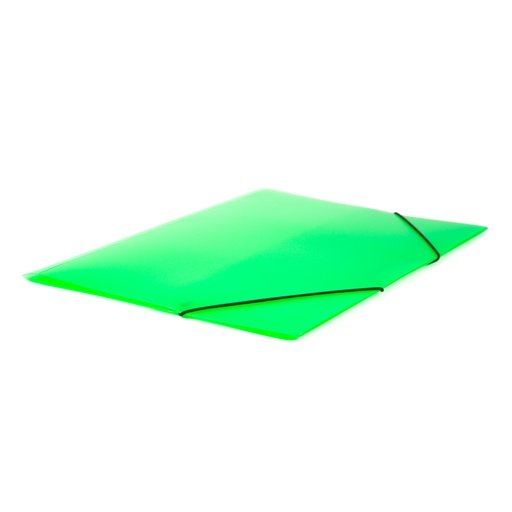 [4260003] Carpeta gomas 1 solapa 355 x 261 mm 5 µm verde translucido