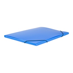 [4260051] Carpeta gomas 3 solapas con lomo 351 x 271 x 10 mm 8 µm azul translucido