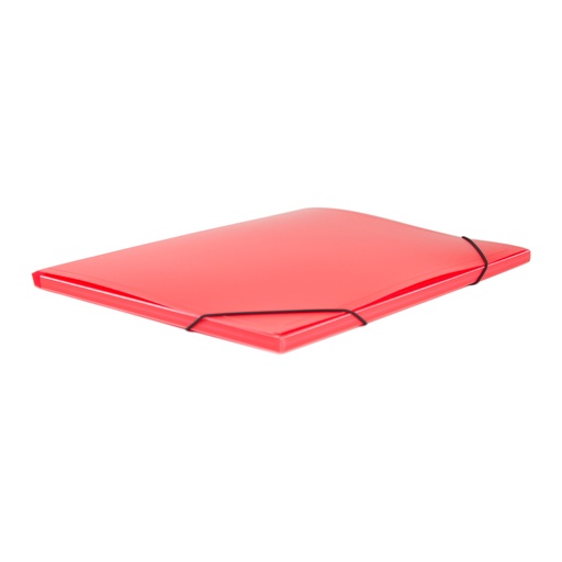 [4260052] Carpeta gomas 3 solapas con lomo 351 x 271 x 10 mm 8 µm roja translucido