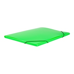 [4260053] Carpeta gomas 3 solapas con lomo 351 x 271 x 10 mm 8 µm verde translucido