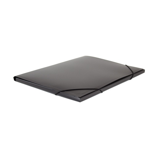 [4260069] Carpeta gomas 3 solapas con lomo 351 x 271 x 10 mm 8 µm negro opaco