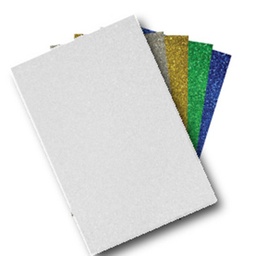[5020105] Pack 10 hojas eva purpurina 40 x 60cm blanca