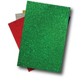 [5020118] Pack 10 hojas eva purpurina 40 x 60cm verde