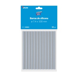 [5100021] Pack 12 barras silicona 7.4 x 100 mm transparente
