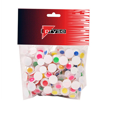 [5110083] Bolsa 50 ojos adhesivos 10mm blanco / iris colores