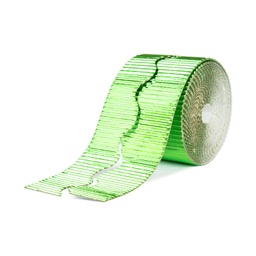 [5300054] Borde cartón ondulado verde metalizado 10 cm x (7.5 m x 2)