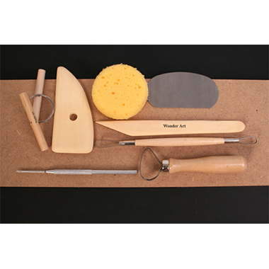 [6060071] Estuche 8 piezas alfarería y cerámica