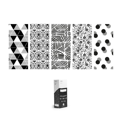 [3150027] Expositor 50 rollos 0.7 x 2 m black & white