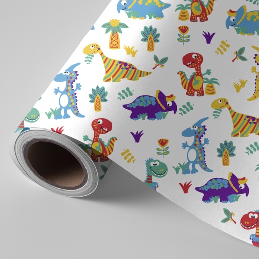 [3150222R] Bobina 62 cm 4 kg infantil blanco / dinos