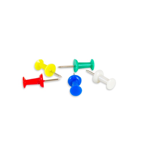 [1370031] Caja 50 pinchos oficina 8 x 23mm colores