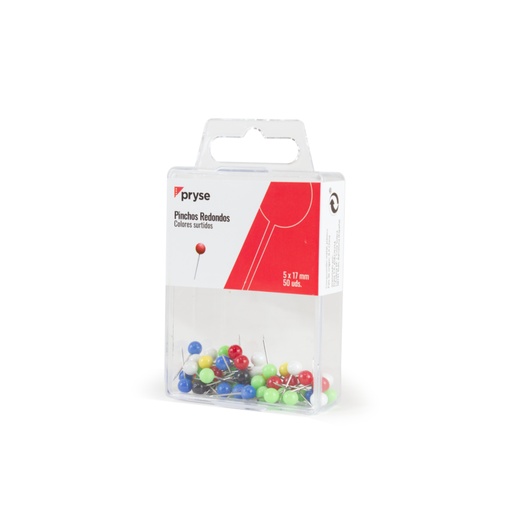 [1370051] Caja 50 pinchos redondos 5 x 17 mm colores
