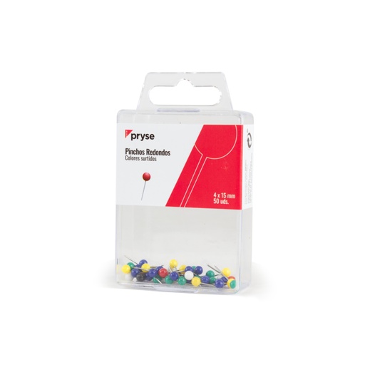 [1370053] Caja 50 pinchos redondos 4 x 15 mm colores