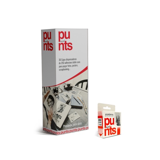 [1040002] Expositor 30 cajas de 250 Punts 15 x 19 mm