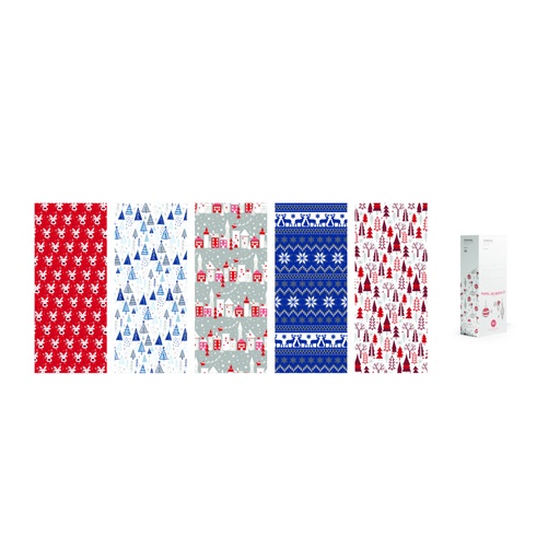 [3150034T] Expositor 50 rollos 0.7 x 2 m Navidad Nordic