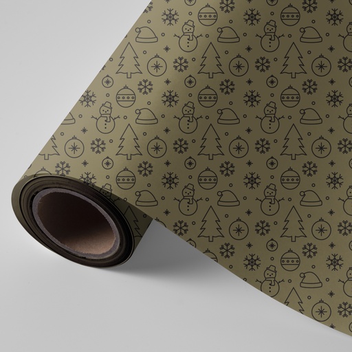 [3150244T] # Bobina de 62 cm 4 kg Navidad abetos fondo oro