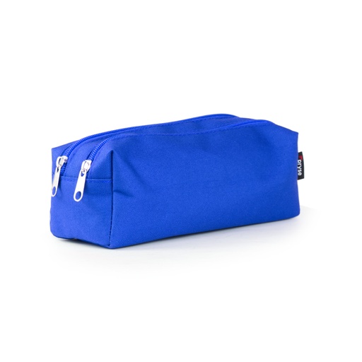 [4810021] Portatodo cuadrado 2 cremalleras 22.5 x 7.5 x 8 cm azul