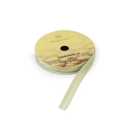 [3290055] Cinta de yute 10 mm x 3 m verde