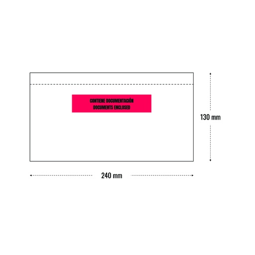 [1040055] Caja 250 sobres adhesivos 240 x 130 mm para envío de documentos