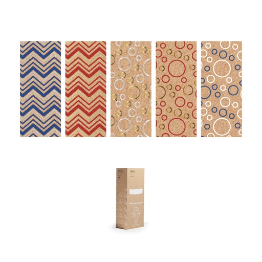 [3150031U] Expositor 50 rollos 0.7 x 2 m 100% kraft reciclado zig zag burbujas