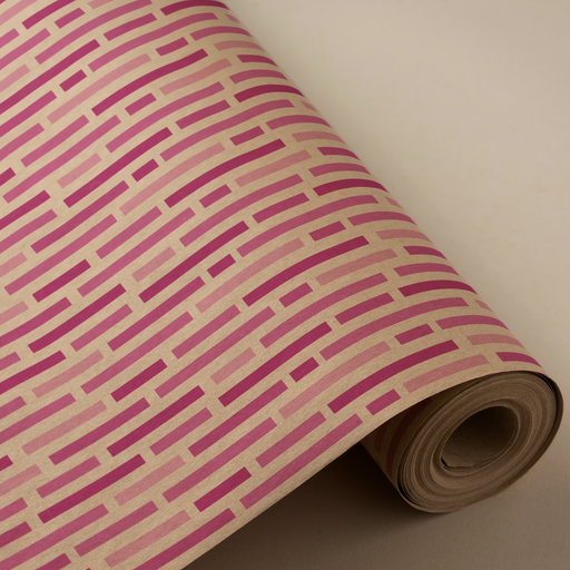 [3150191U] Bobina 31cm 2 kg 100% kraft reciclado líneas rosas