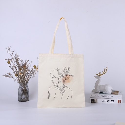 [5079023] Bolsa canvas natural 40 x 35 cm diseño Bella Donna