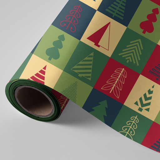 [3150241] Bobina de 62 cm 4 kg navidad cuadros de árboles