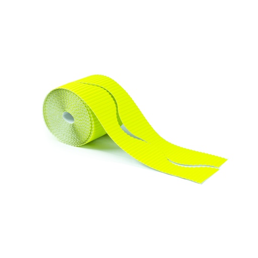 [5300102] Borde cartón ondulado amarillo neon 10 cm x (7.5 m x 2)