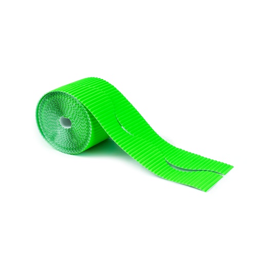 [5300104] Borde cartón ondulado verde neon 10 cm x (7.5 m x 2)