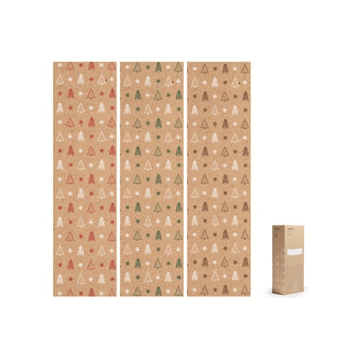 [3150031V] Expositor 50 rollos 0.7 x 2 m 100% kraft reciclado navidad